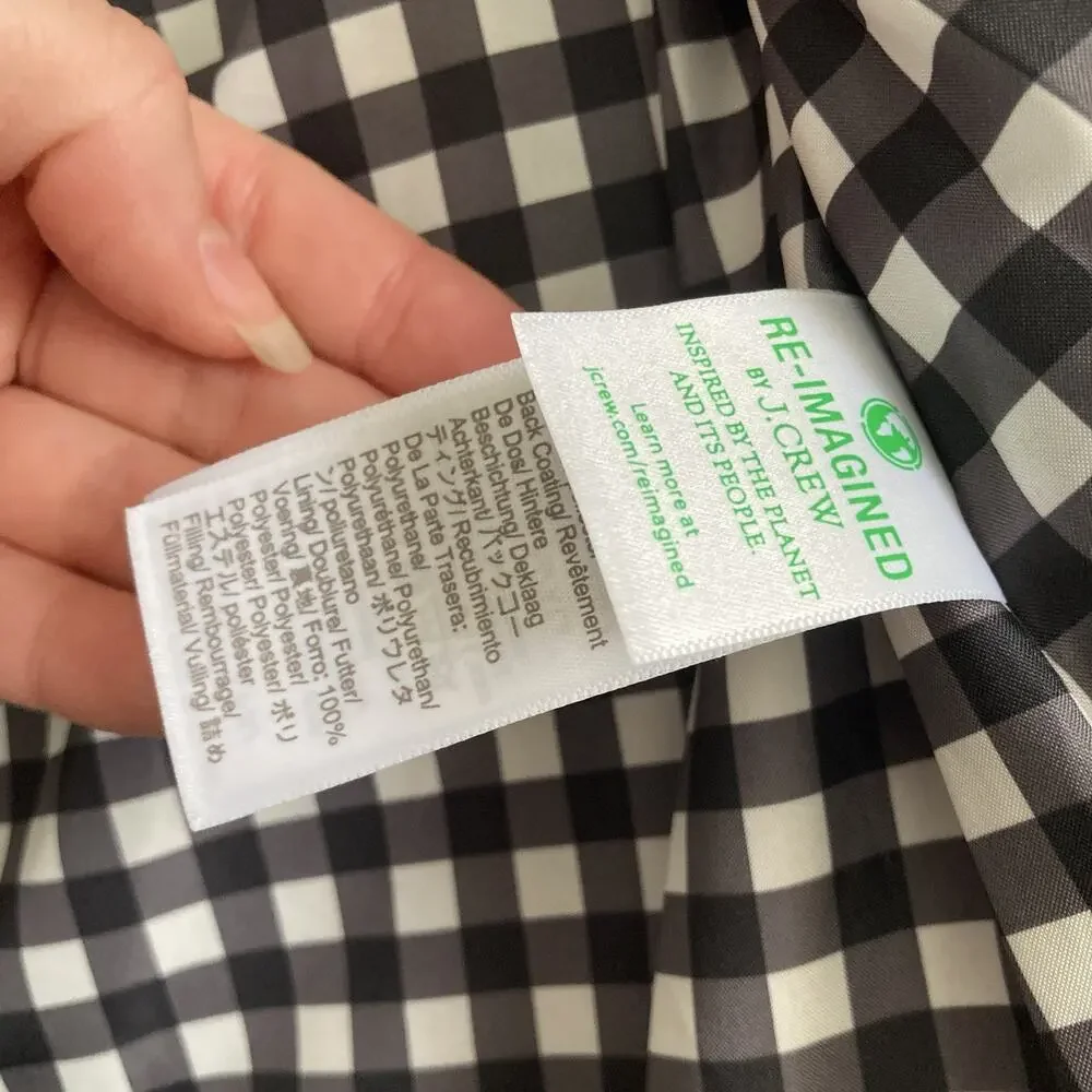 J. Crew Factory Black Quilt Puffer Vest Style BJ901 classic preppy Women’s Large - Picture 8 of 11